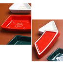 Axyaa Christmas Tree Fruit Platter & Candy Plate in Ceramic Box - Festive Gift