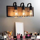 Axyaa Retro Wooden Wall Lamp for Bedroom and Bar, Creative Iron Wall Light