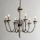 Axyaa Retro Craft Wood Chandelier for Living Room Farmhouse Church Villa Dining