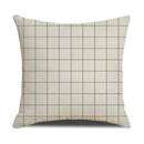 Axyaa Geometric Cotton Linen Cushion Cover - Decorative Sofa Throw Pillow Cover