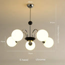 Cream Glass Ball Pendant Light by Axyaa: Modern French Style, Retro Design for Home Decor.
