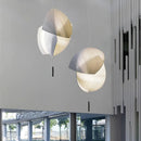 Axyaa Handmade Fabric Pendant Lamp for Living Room, Bedroom - Japanese Wabi Sabi Chandelier