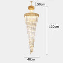 Axyaa Crystal Chandelier Stair Pendant Lamp - Modern Living Room Lighting