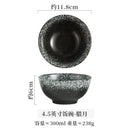Axyaa Japanese Style Rice Bowl Set of 4 White Ceramic Salad Soup Seasoning Breakfast