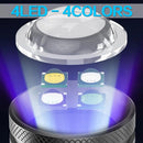 Axya Ultra Bright LED Flashlight with 4 Light Colors