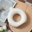 Axyaa Ceramic Donut Shape Vase - Single Flowerpot for Home Decoration