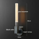 Axyaa Double Heads Copper Wall Led Lights - North America Style Glass Stair Bedroom Lamps