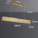 Axyaa Crystal Golden Ceiling Chandelier: Elegant Living Room Dining Room Pendant Lamp