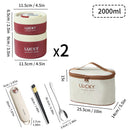 Axyaa Stainless Steel Thermal Lunch Box For Kids - Insulated Stackable Bento Box