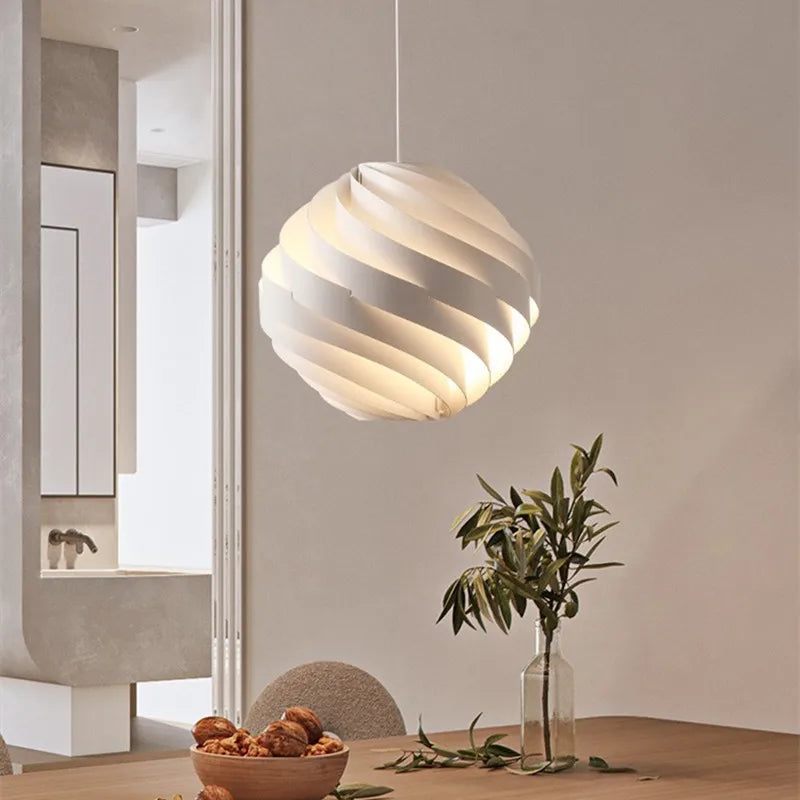 Axya Turbo Pendant Light: White Globe Hanging Lamp for Home Decor & Bedroom