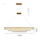 Axyaa Glass LED Chandelier with Remote Dimming Control and Crystallong Pendant Light