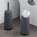 Axyaa Long Handle Toilet Brush with Standing Base - Bathroom Cleaning Tool