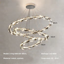 Axyaa Crystal LED Pendant Chandelier, Dimmable Modern Chrome Hanging Light