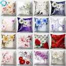 Axyaa Retro Flowers Pillowcase 45cmX45cm Square Sofa Cushion Cover