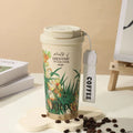Axyaa 500ml Stainless Steel Vacuum Insulated Coffee Cup Straw Mug