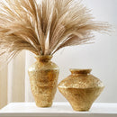 Axyaa Earthenware Golden Vase: Resin Handicraft Flower Arrangement Home Décor