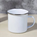 Axyaa 350ML White Enamel Sublimation Coffee Mug for Home and Coffee Shop