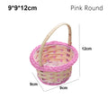 Axyaa Hand-Woven Wicker Flower Storage Basket: Beautiful Round/Oval Shape Basket