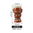Axyaa Tiki Zombie Cocktail Glass, Creative Ceramic Bar Cup, Large Beer Mug, Skeleton Design
