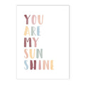 Nordic Rainbow Sun Wall Art Poster for Baby Kids Room by Axyaa
