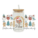 Axyaa Christmas Water Bottle with Lid & Straw | Festive Holiday Decor & Reusable Cup