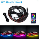 Axyaa Underglow Neon LED Lights: Chassis Strip Auto Atmosphere Lamp RGB Colorful