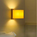 Axyaa Wood Wall Lamp: Japanese Wabi Sabi Retro LED Fabric Shade Light