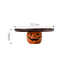 Axyaa Pumpkin Wooden Cake Tray Dessert Plate for Molecular Cuisine Tableware