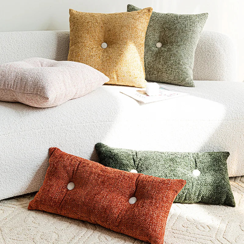 Axyaa Tufted Solid Sofa Cushion Bed Rest Accent Pillow for Living Room Bedroom