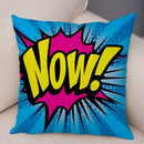 Axyaa Letters Print POP ART Pillowcase - Home Decor Cushion Cover