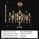 Axyaa Luxury Crystal Chandelier for Home Decor - Modern Chrome Plating