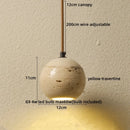 Axyaa Yellow Travertine LED Pendant Lamp for Dining Room & Kitchen Lighting at Home.