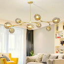Axyaa Molecular Glass Chandelier LED Pendant Light for Home Decor