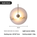 Axyaa Marble LED Wall Sconce Light - Modern Nordic Minimalist Living Room Bedroom Wall Lamp