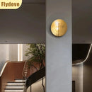 Axyaa Circular Gold Foil Wall Lamp for Hotel Lobby, Living Room, Bedroom - Elegant Atmosphere Lighting
