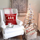 Axyaa Christmas Pillowcase Zipper Closing Sofa Cushion Cover Home Decoration Gift