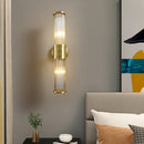 Axyaa Nordic Crystal Brass LED Wall Lamp - Modern Luxury Room Lighting