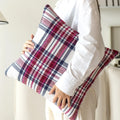 Axyaa Christmas Plain Sofa Pillowcase Cojines Double-Sided Throw Cushion Cover