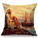 Jesus Christ Portrait Axyaa Cushion Cover: Home Decor Oil Painting Car Art Pillow Cover