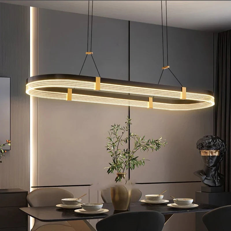 Axyaa Stainless Steel LED Chandelier for Nordic Home Decor