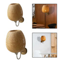 Axyaa Bamboo Wall Lamp: Chinese Style Rattan Night Light for Home Decor
