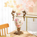 Axyaa Chinese Ceramic Craft Vase: Home Art Flower Arrangement Decoration