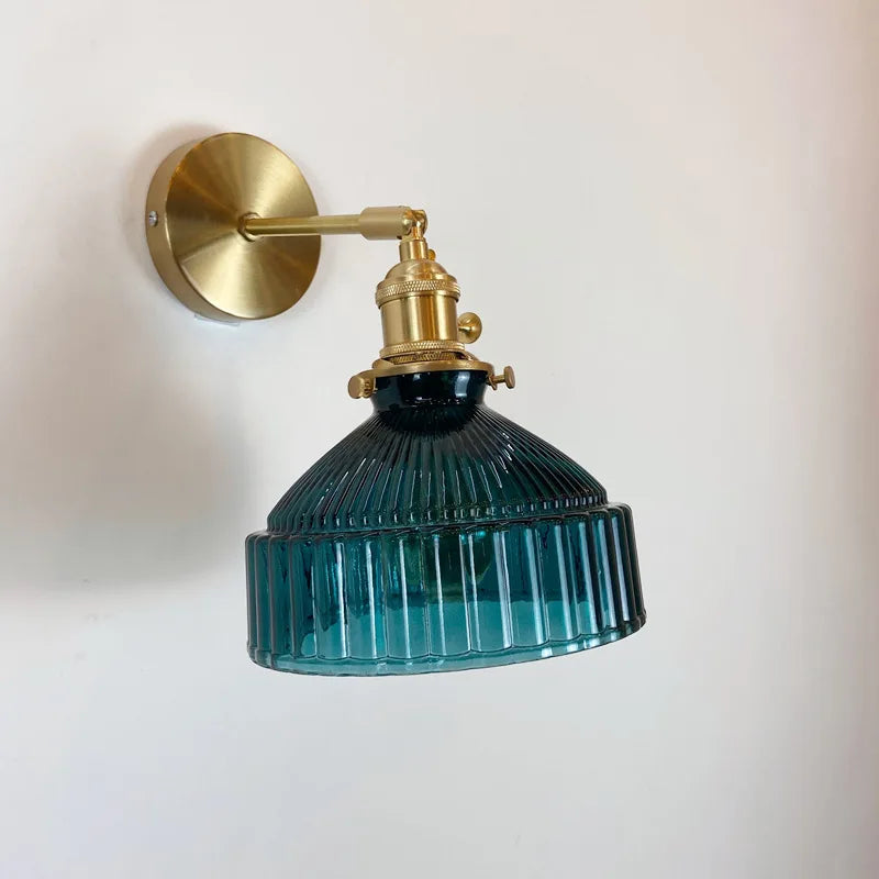 Axyaa Nordic Glass Shade LED Wall Lamp	with Switch