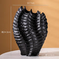 Ceramic Sea Style Vase Pampas Grass Dried Flower Waves Seahorse Starfish by Axyaa