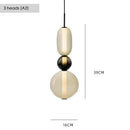 Modern LED Glass Pendant Light Chandelier for Stairs, Bedroom, Kitchen - Axyaa