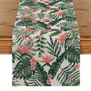 Tropical Plant Flowers Table Runners by Axyaa - Farmhouse Dining Decor Runner