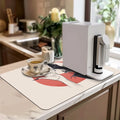 Axyaa Halloween Bat Drying Mat: Absorbent Anti-Slip Placemat for Table Cup Drying