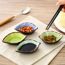 Axyaa Ceramic Leaf Small Plates Set of 2