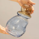 Axyaa Gourd Shape Gradient Glass Vase for Home Decor and Floral Arrangements