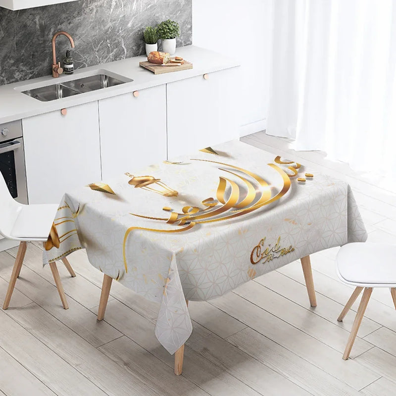 Axyaa Ramadan Mosque Tablecloth - Waterproof & Stain Resistant